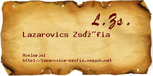 Lazarovics Zsófia névjegykártya