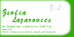 zsofia lazarovics business card